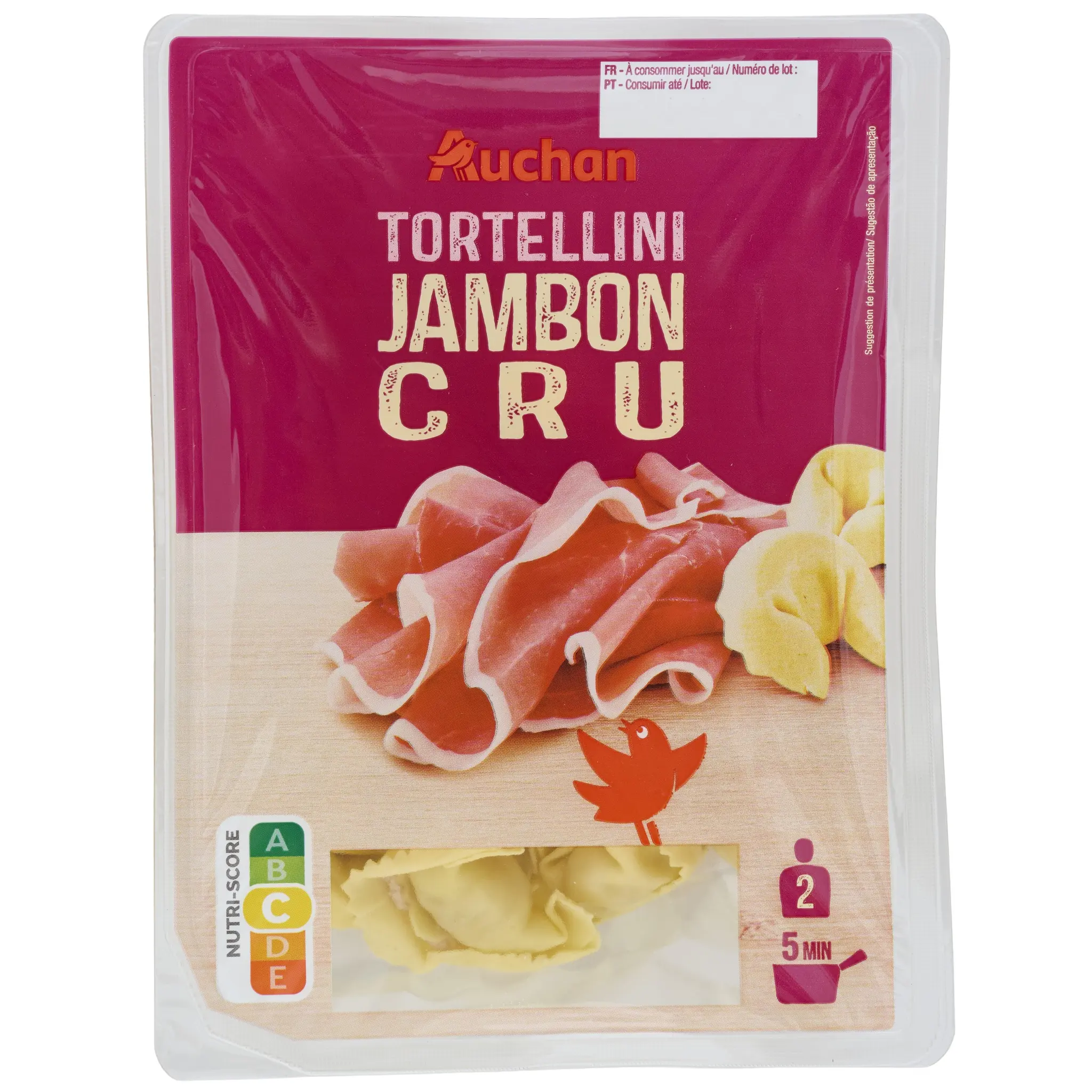 AUCHAN Tortellini au jambon cru
