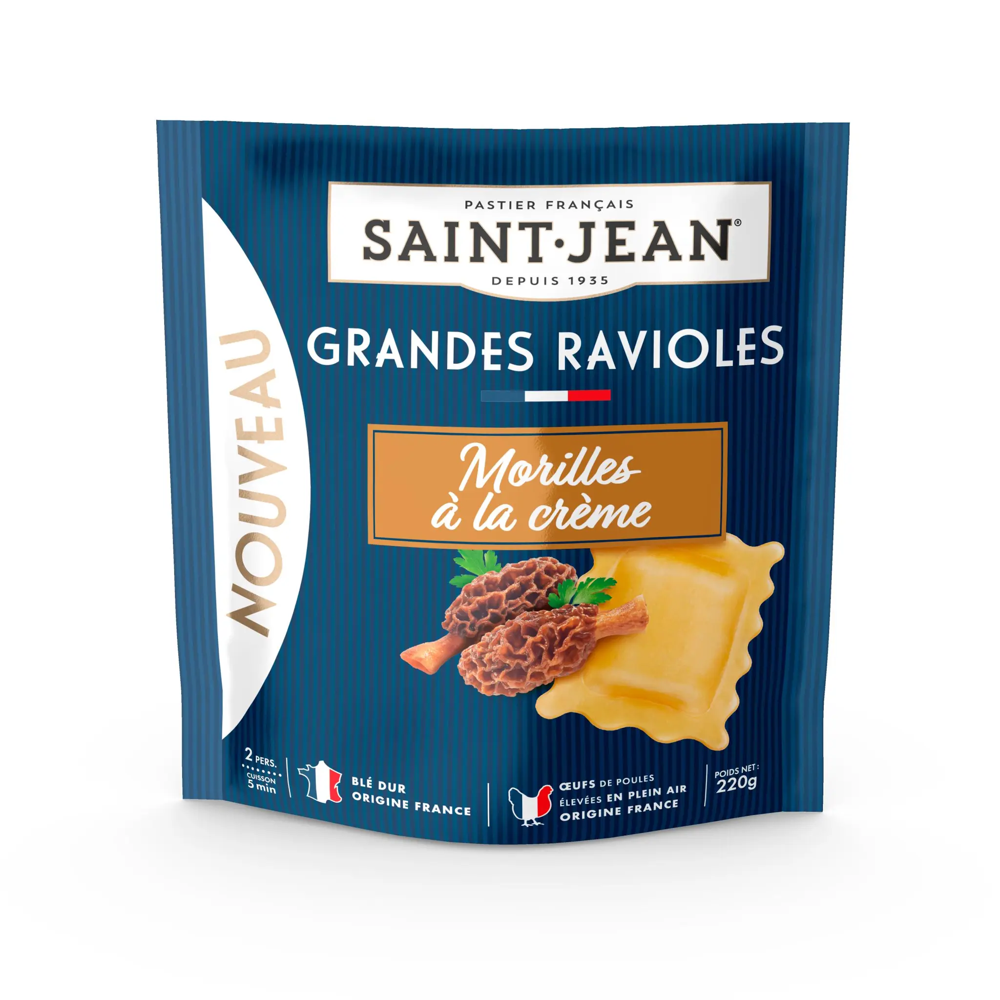 SAINT JEAN Grandes ravioles aux morilles à la crème
