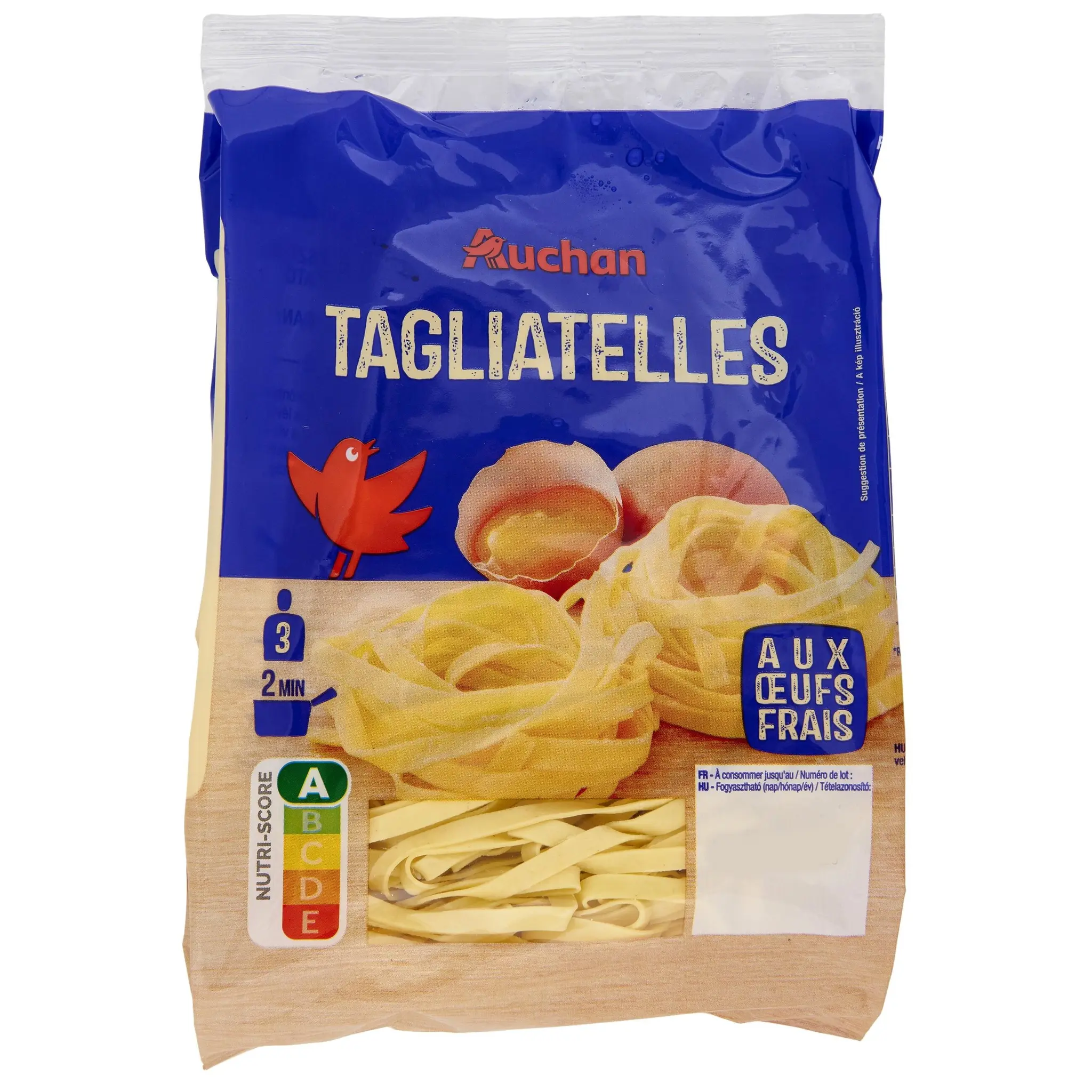 AUCHAN Tagliatelles aux oeufs frais