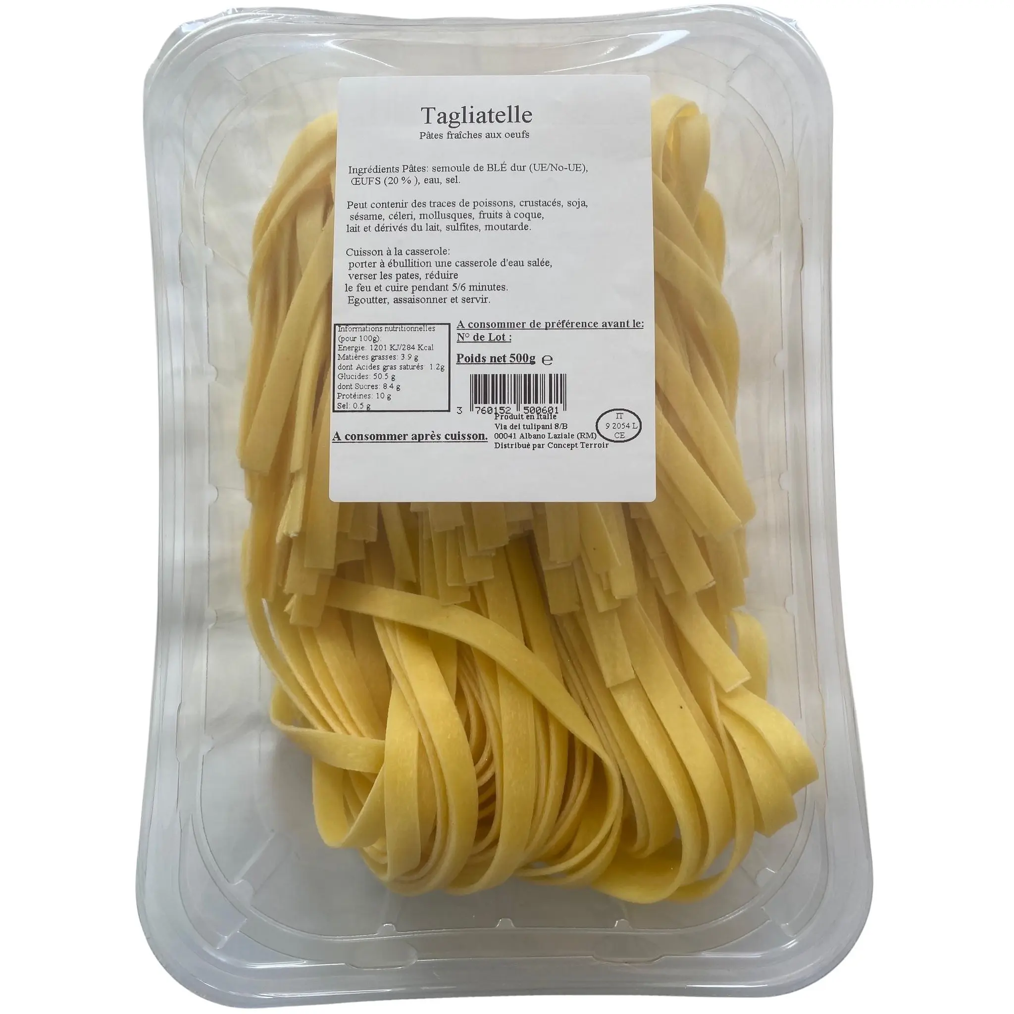 CONCEPT TERROIR Tagliatelles aux oeufs