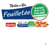 HERTA Tarte en Or pâte feuilletée sans huile de palme