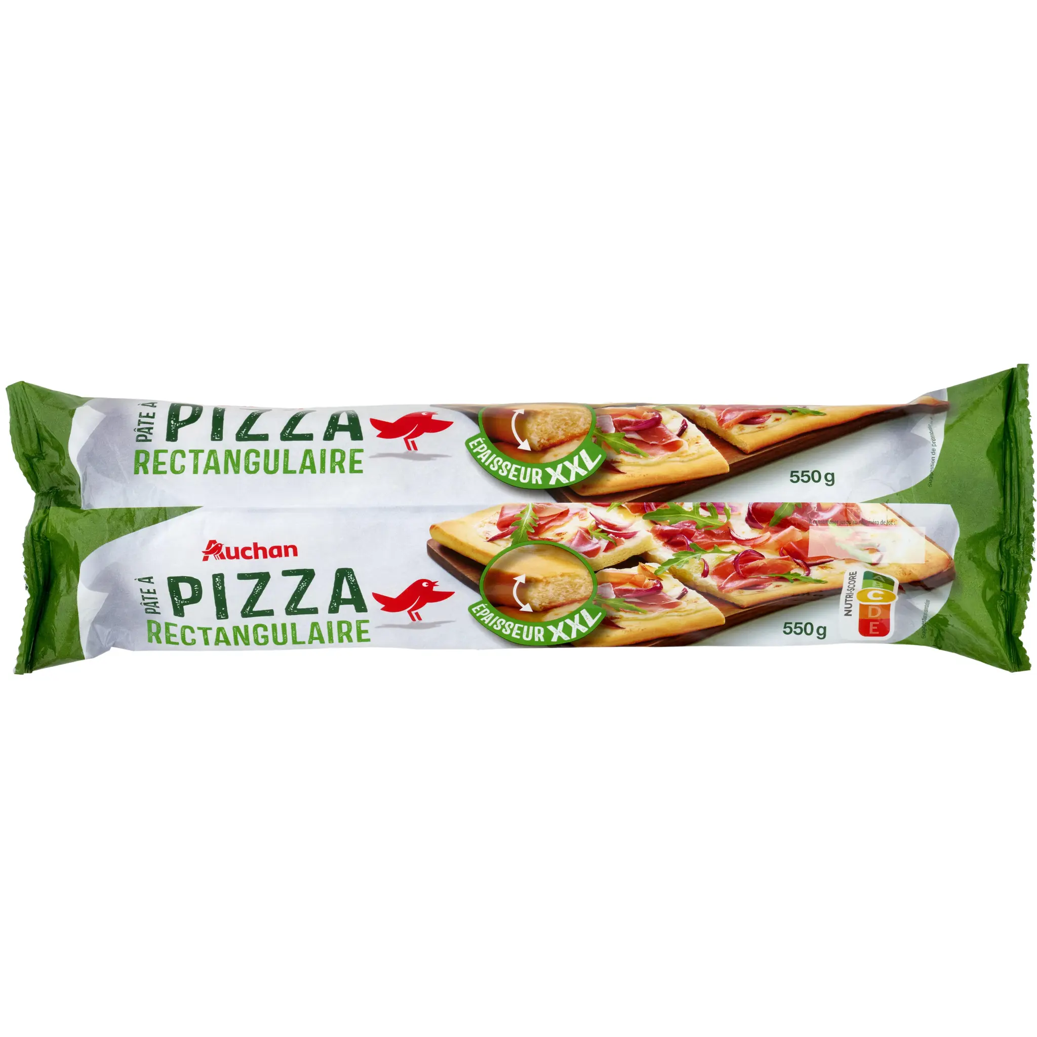 AUCHAN Pâte à pizza rectangulaire épaisseur XXL
