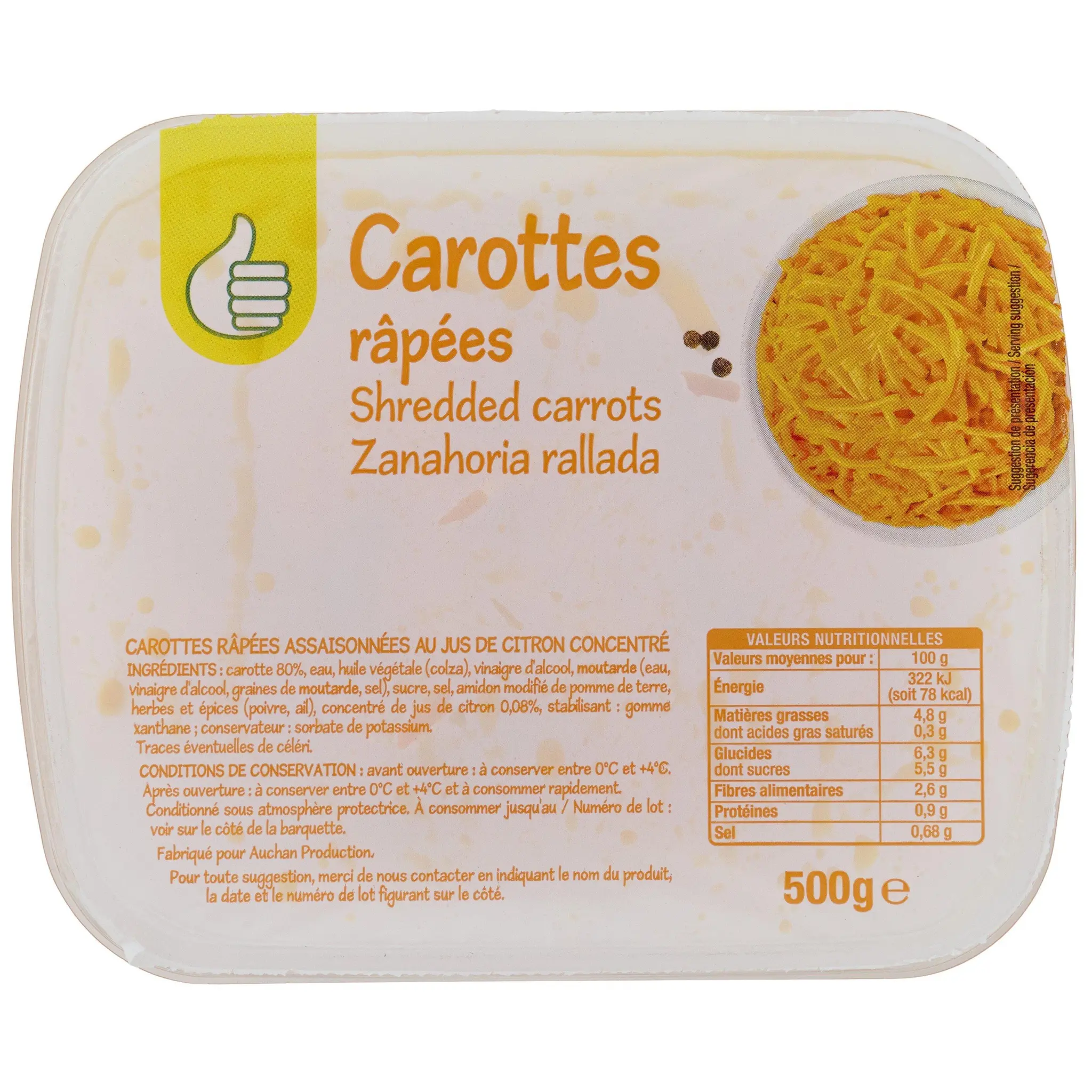 POUCE Carottes râpées