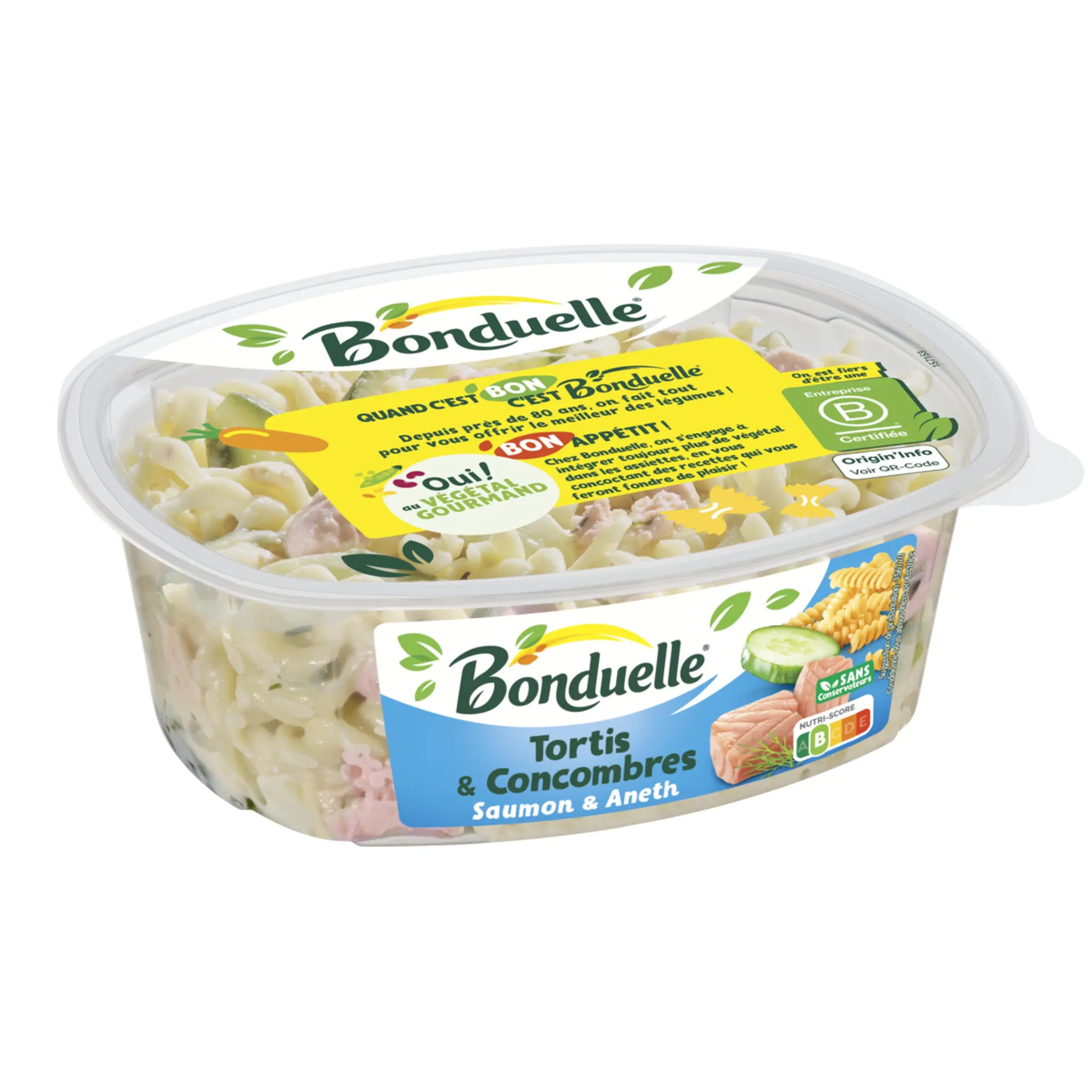 BONDUELLE Salade de tortis et concombre au saumon