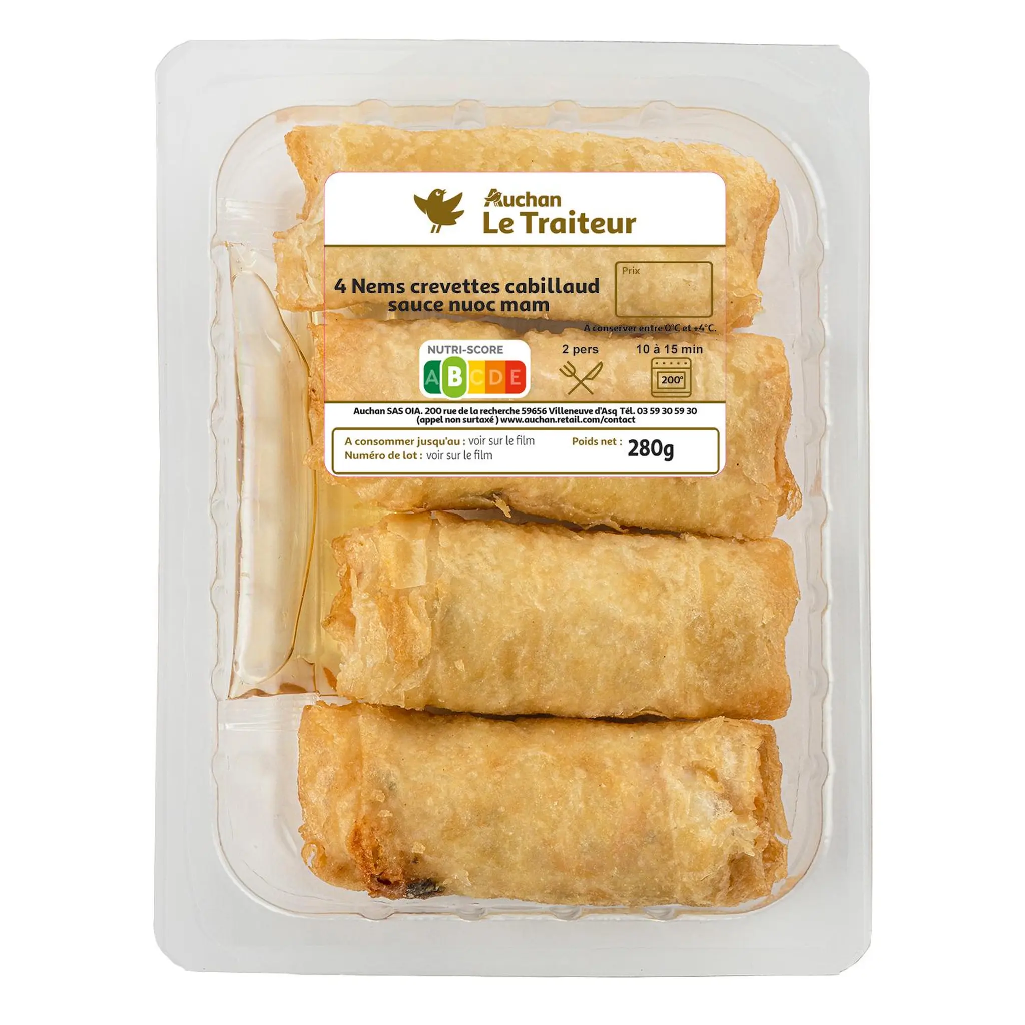 AUCHAN LE TRAITEUR Nems aux crevettes