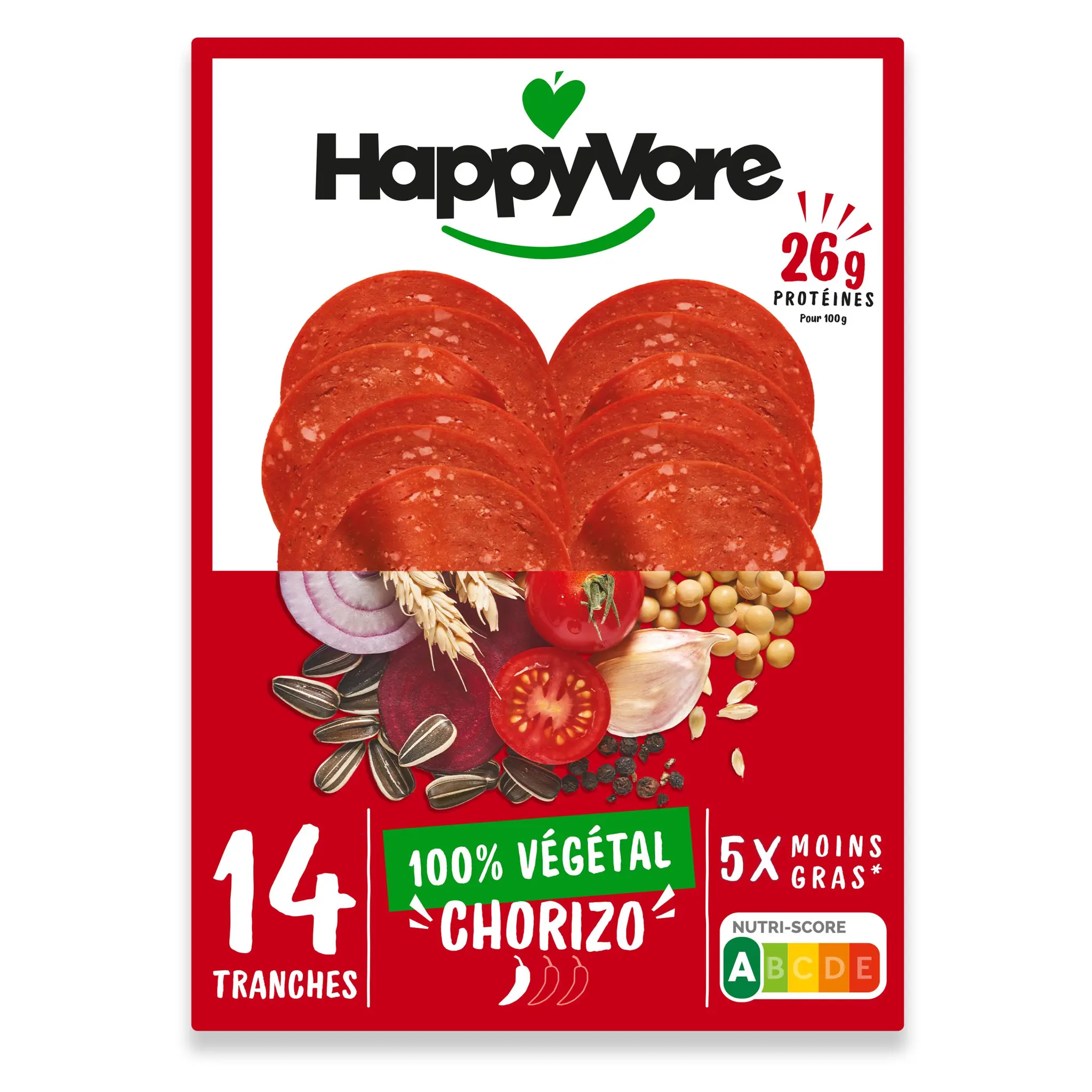HAPPYVORE Chorizo végétal et gourmand