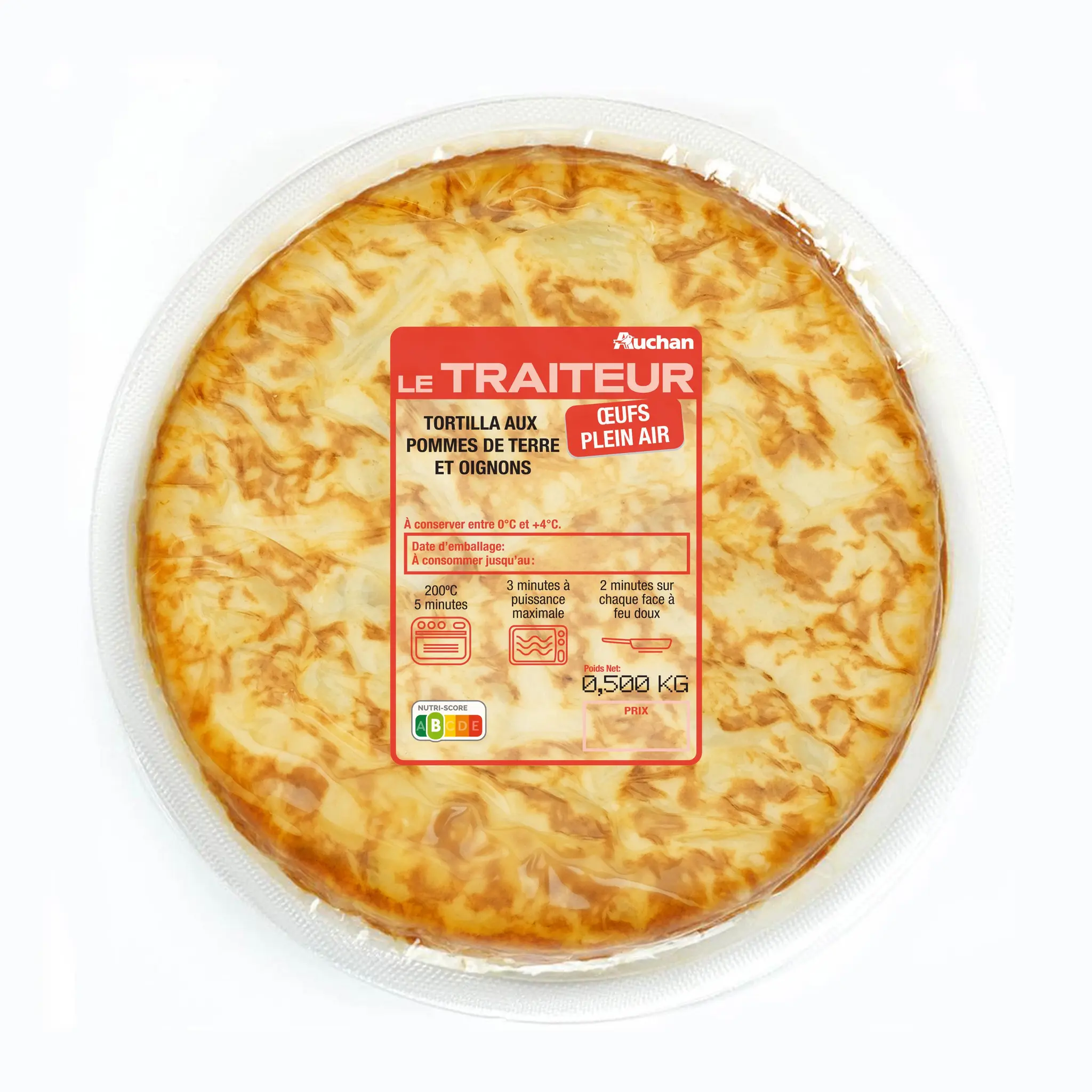 AUCHAN LE TRAITEUR Tortilla aux oignons