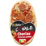 SODEBO Pizza l'ovale chorizo poivrons grillés