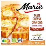 MARIE Tarte chèvre oignons lardons fumés