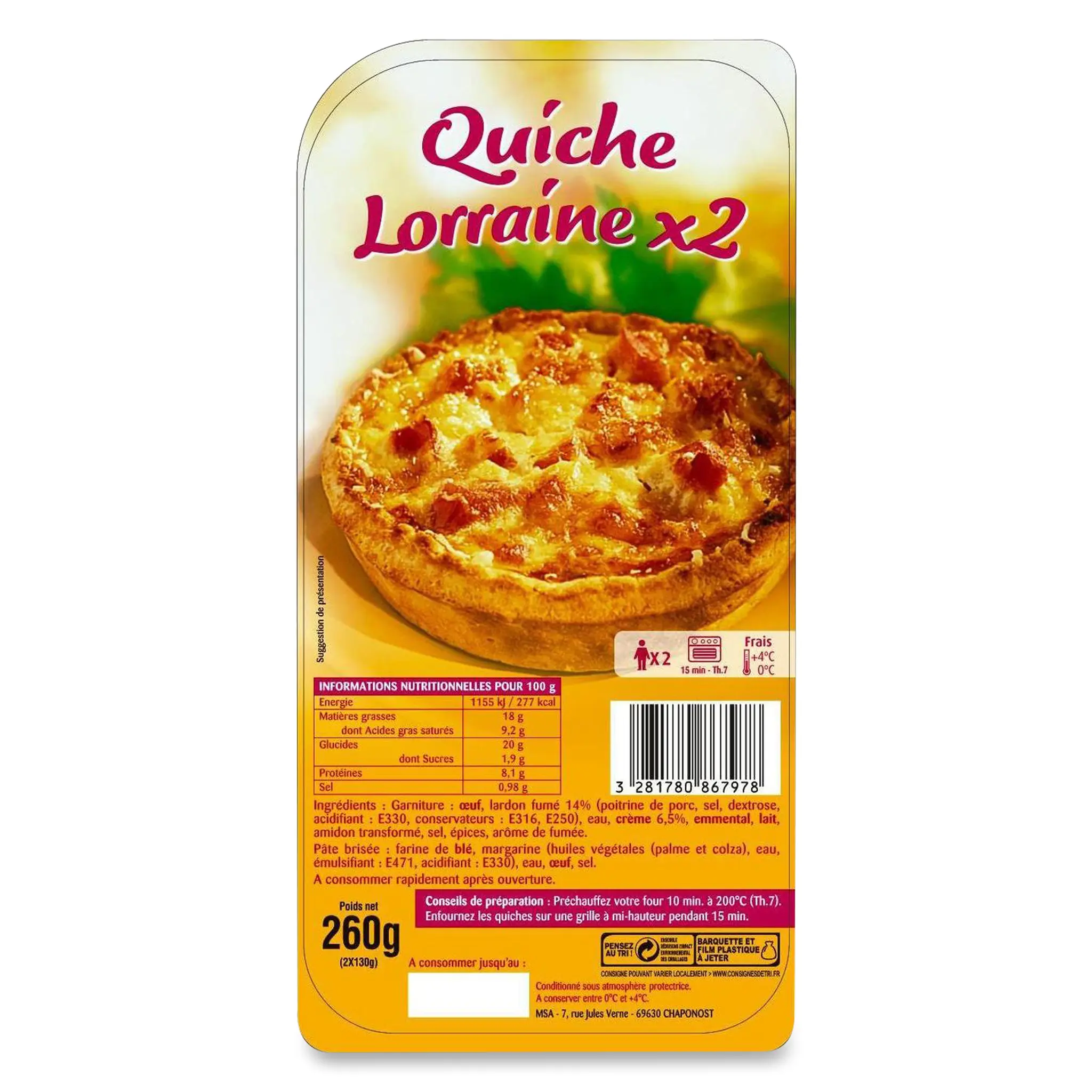 NO NAME Quiche Lorraine