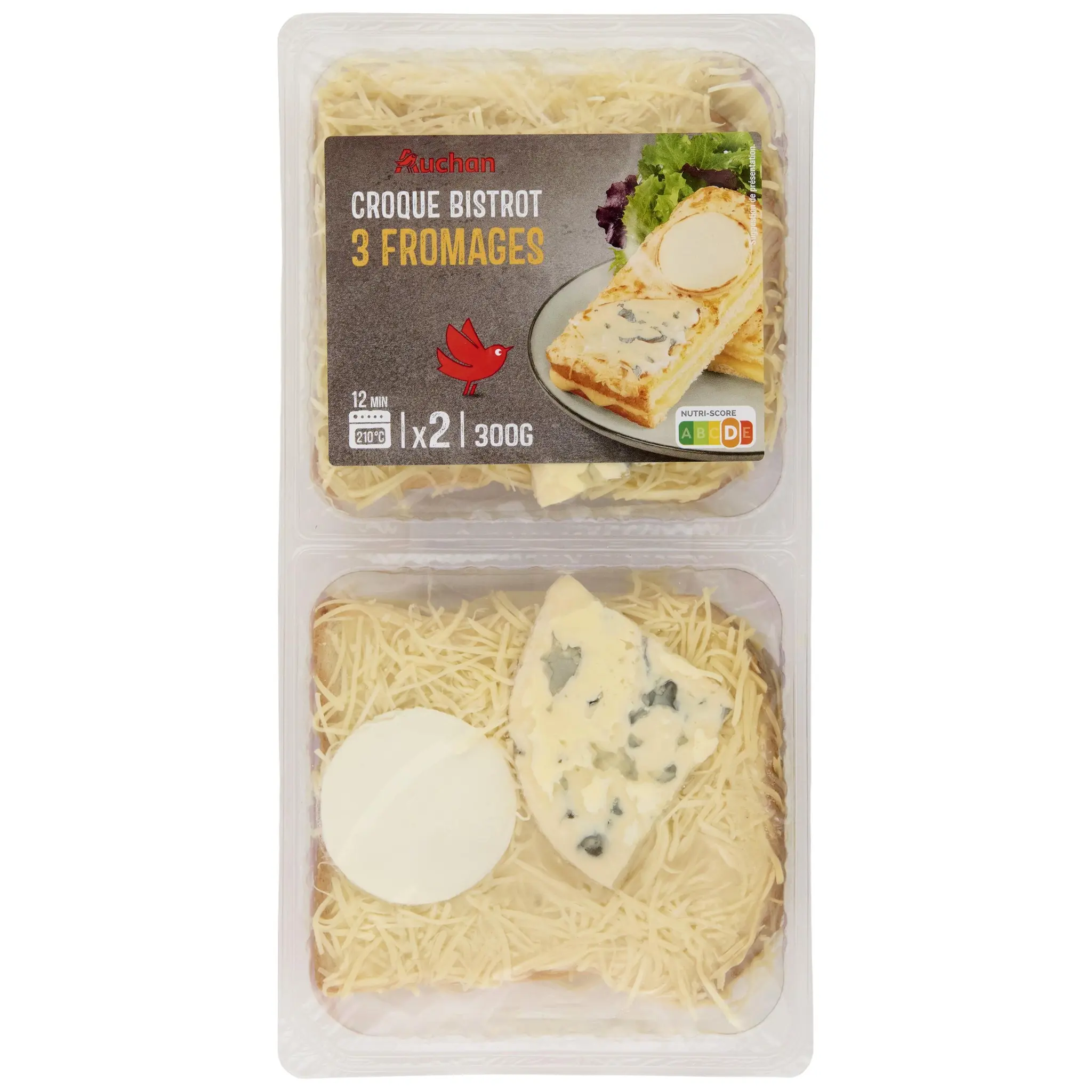 AUCHAN Croque bistrot aux 3 fromages