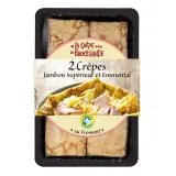 LA CREPE DE BROCELIANDE Crêpes au froment au jambon supérieur et emmental