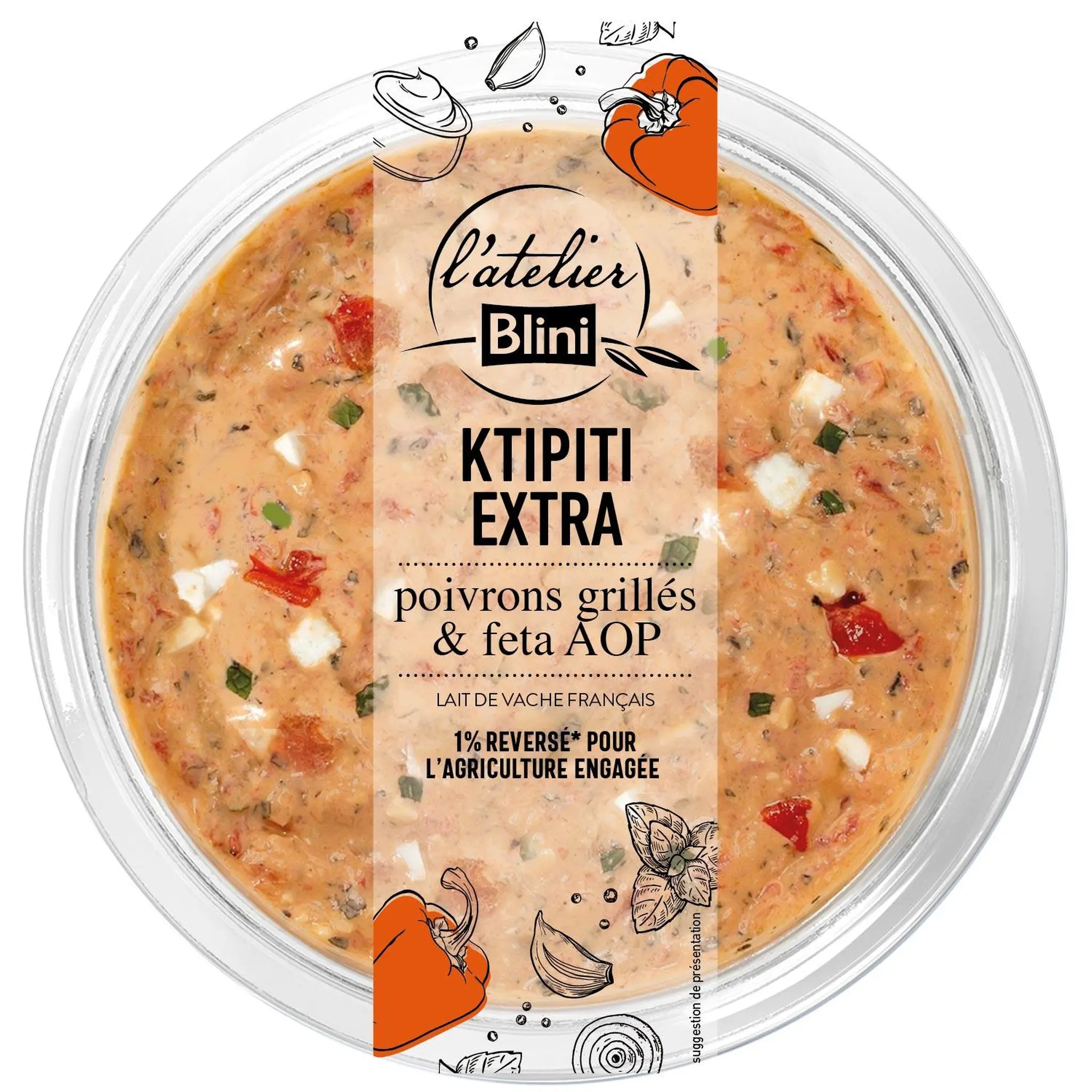L'ATELIER BLINI Ktipiti extra poivrons grillés et feta AOP