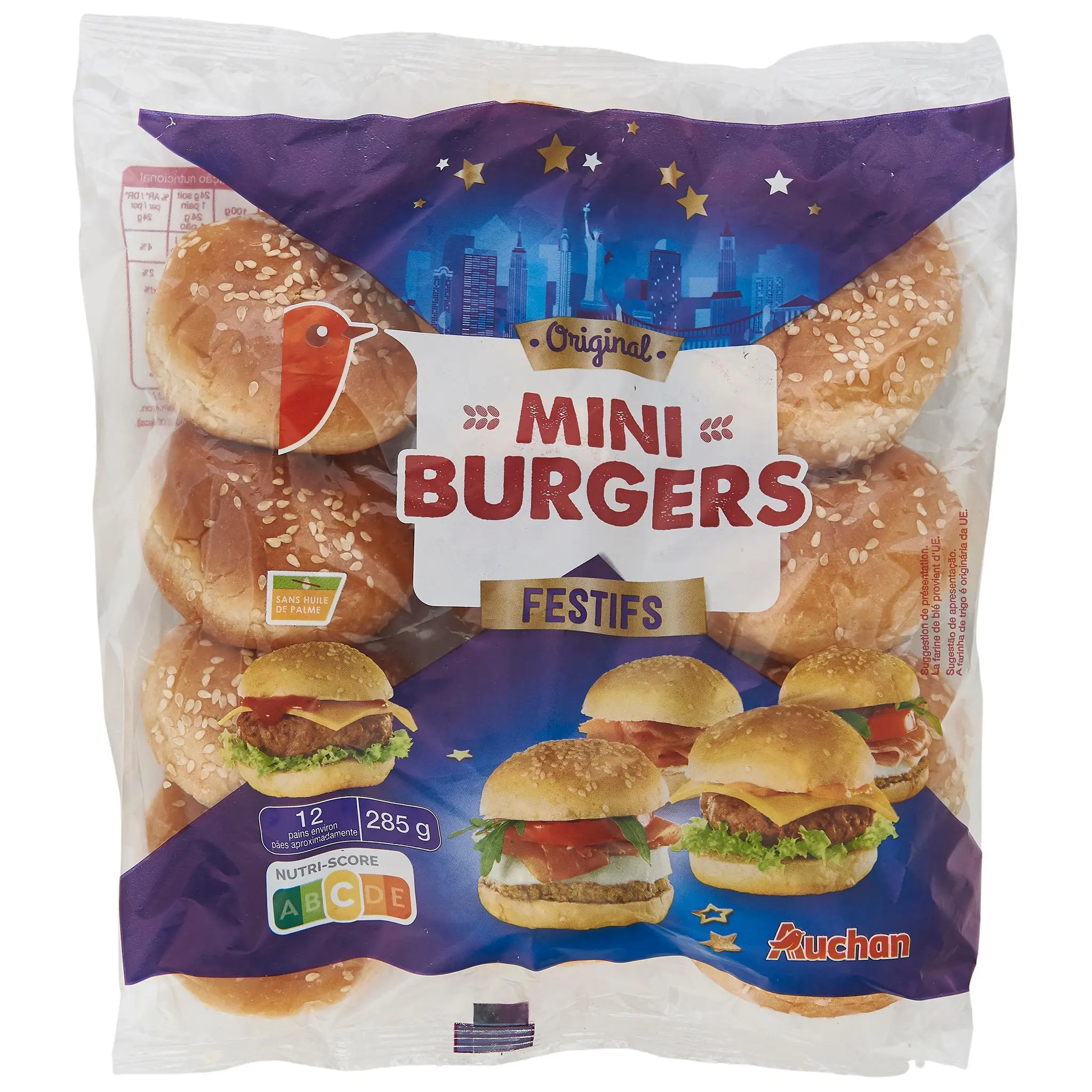 AUCHAN Mini pains burgers