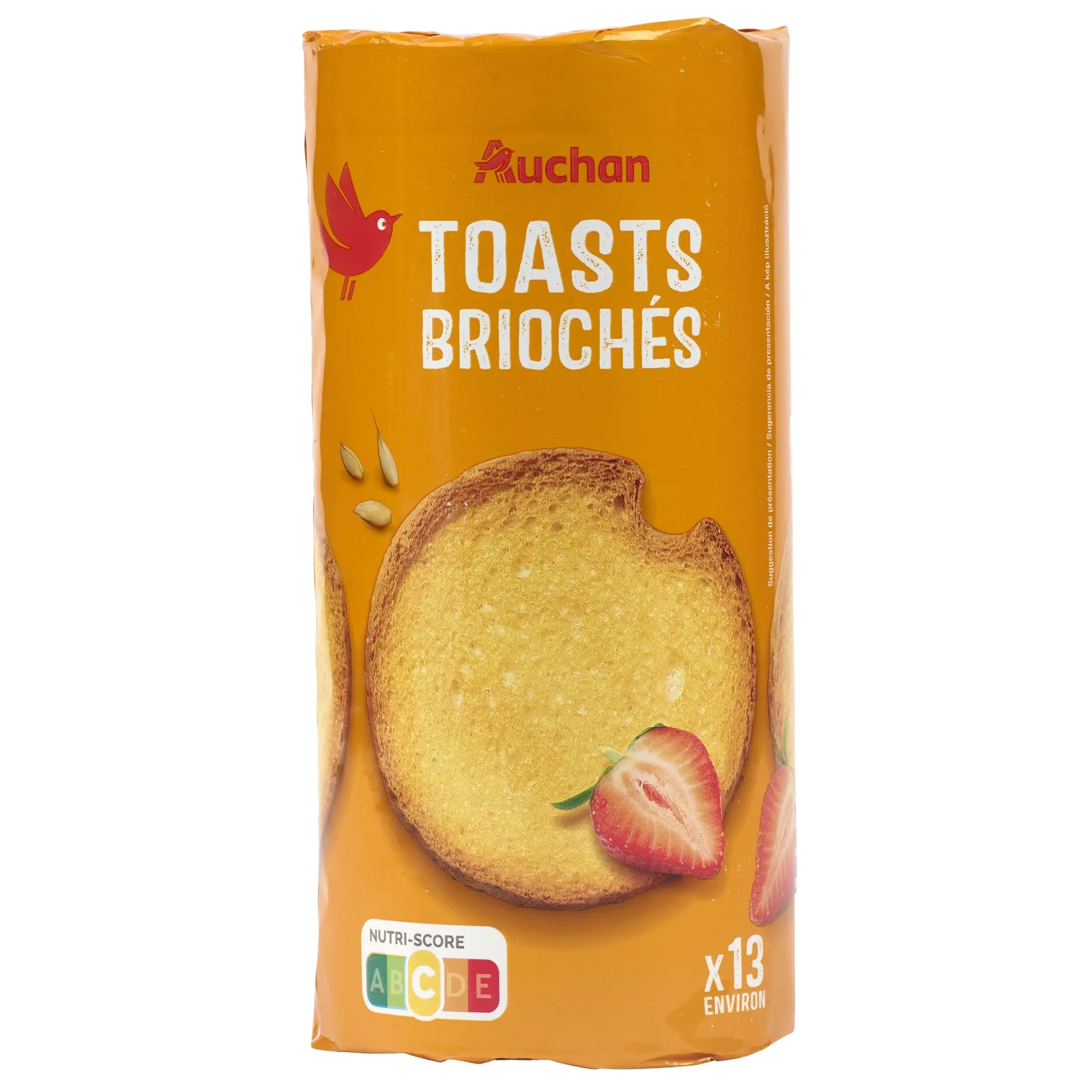 AUCHAN Toasts briochés nature