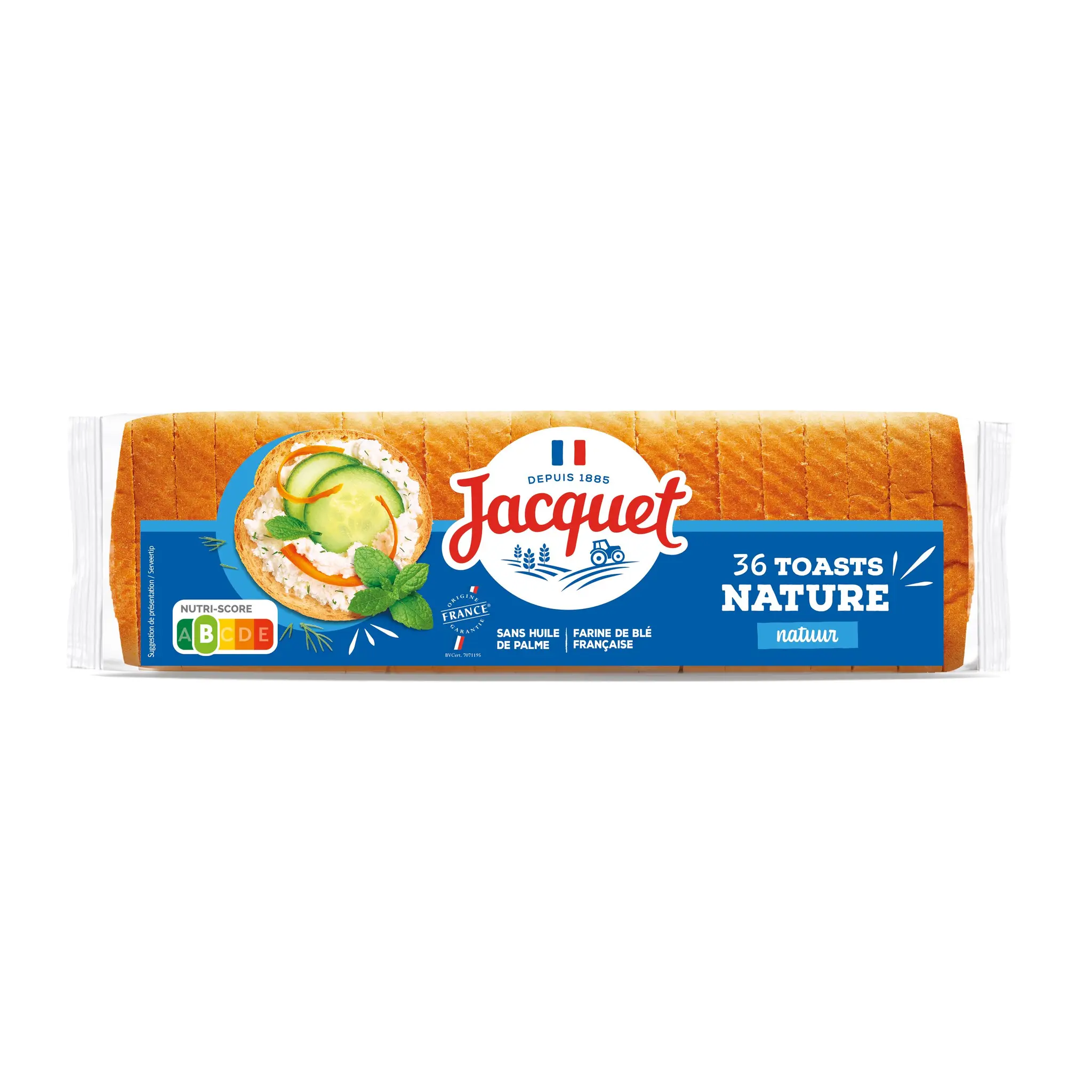 JACQUET Toasts ronds nature sans huile de palme