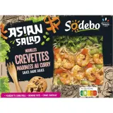 SODEBO Asian Salade nouilles crevettes au curry avec fourchette