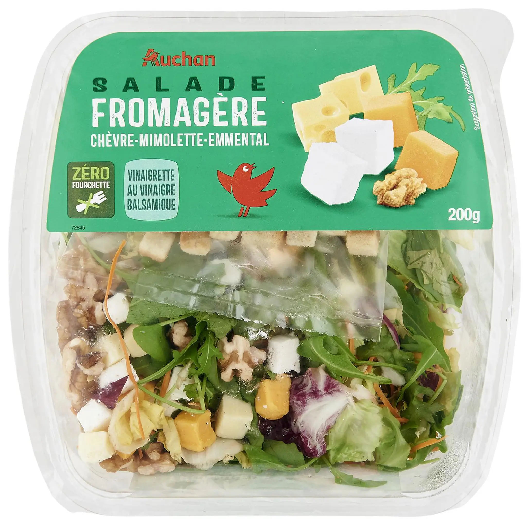 AUCHAN Salade fromagère sans couverts