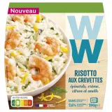 WW Risotto aux crevettes épinards et crème