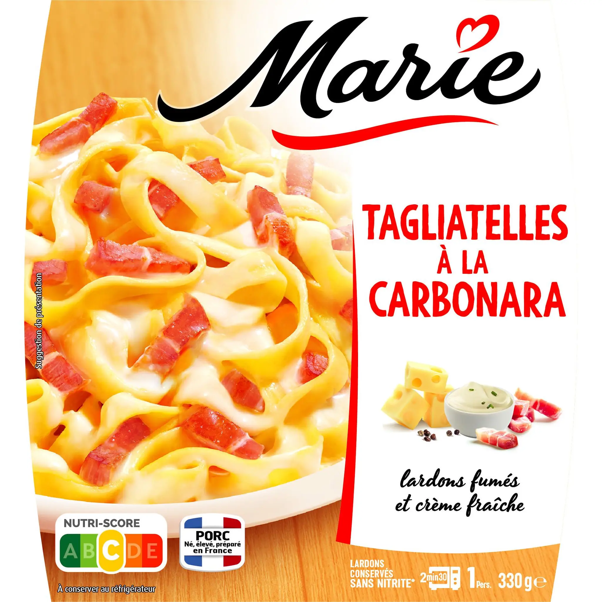 MARIE Tagliatelle à la carbonara