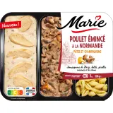 MARIE Poulet émincé à la Normande pâtes et champignons
