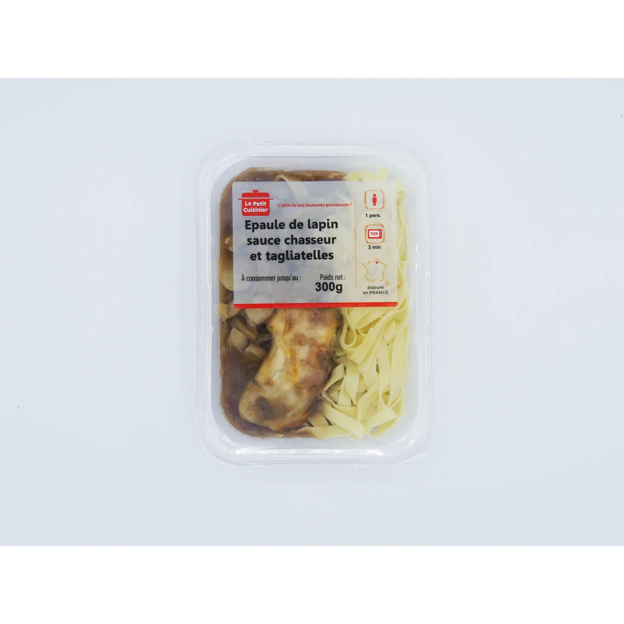 LE PETIT CUISINIER Lapin chasseur tragliatelles