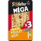 SODEBO Sandwich mega club poulet mayo