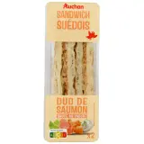 AUCHAN Sandwich suédois au saumon sauce yaourt