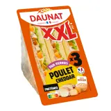 DAUNAT Sandwich XXL viennois poulet rôti cheddar sauce burger
