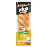SODEBO Sandwich méga viennois dinde oignons sauce blanche