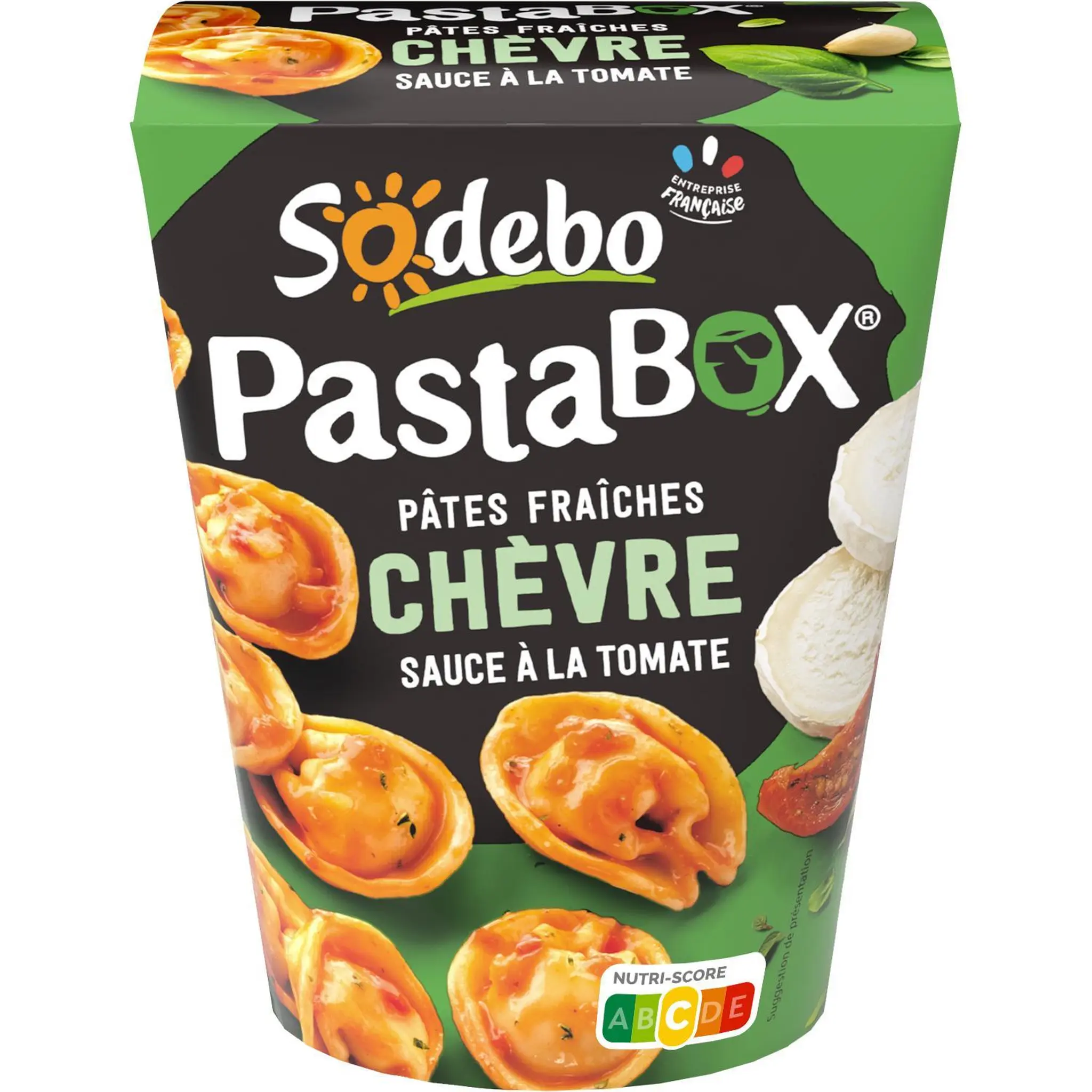 SODEBO Pasta box Tortellini chèvre sauce tomate sans couverts