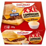 DAUNAT Burger l'Américain boeuf et cheddar sauce big burger