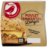 AUCHAN Burger poulet emmental sauce moutarde à l'ancienne