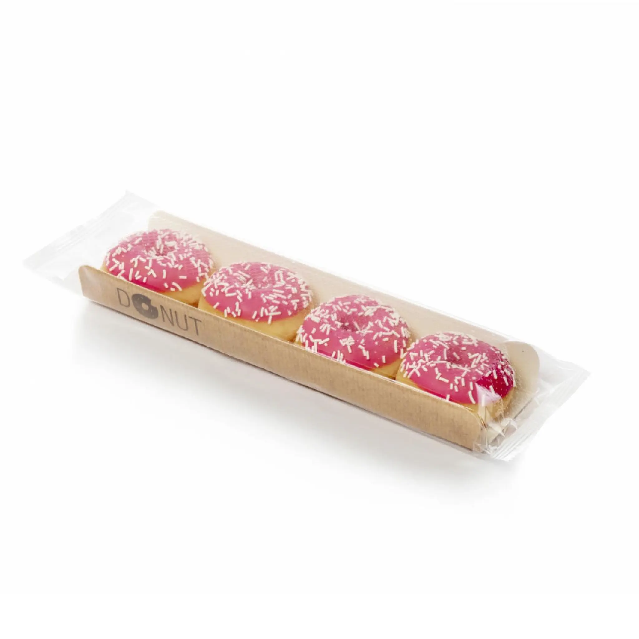 MON PÂTISSIER Mini donuts avec glaçage rose et décor vermicelles en sucre