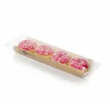 MON PÂTISSIER Mini donuts avec glaçage rose et décor vermicelles en sucre