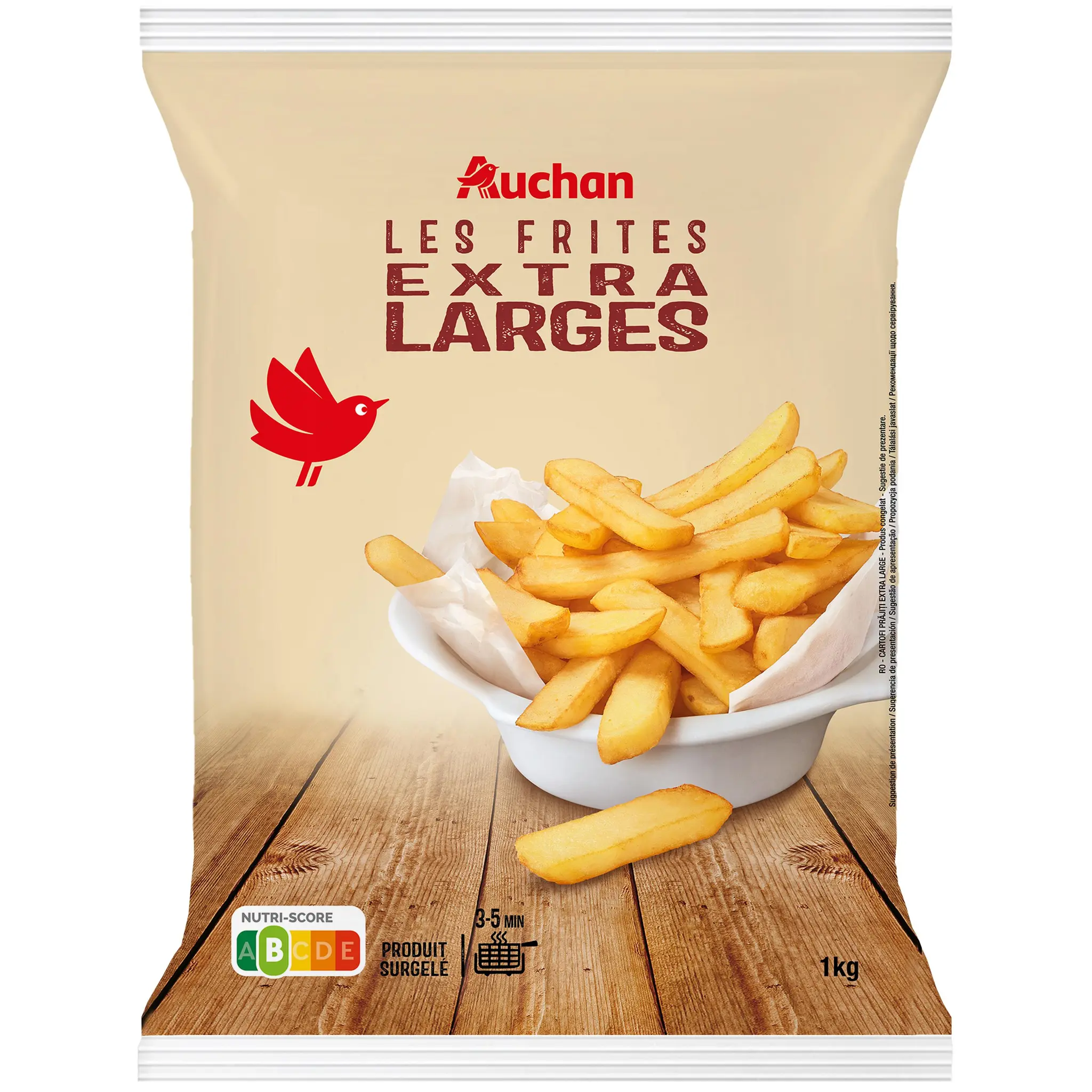 AUCHAN Frites extra larges