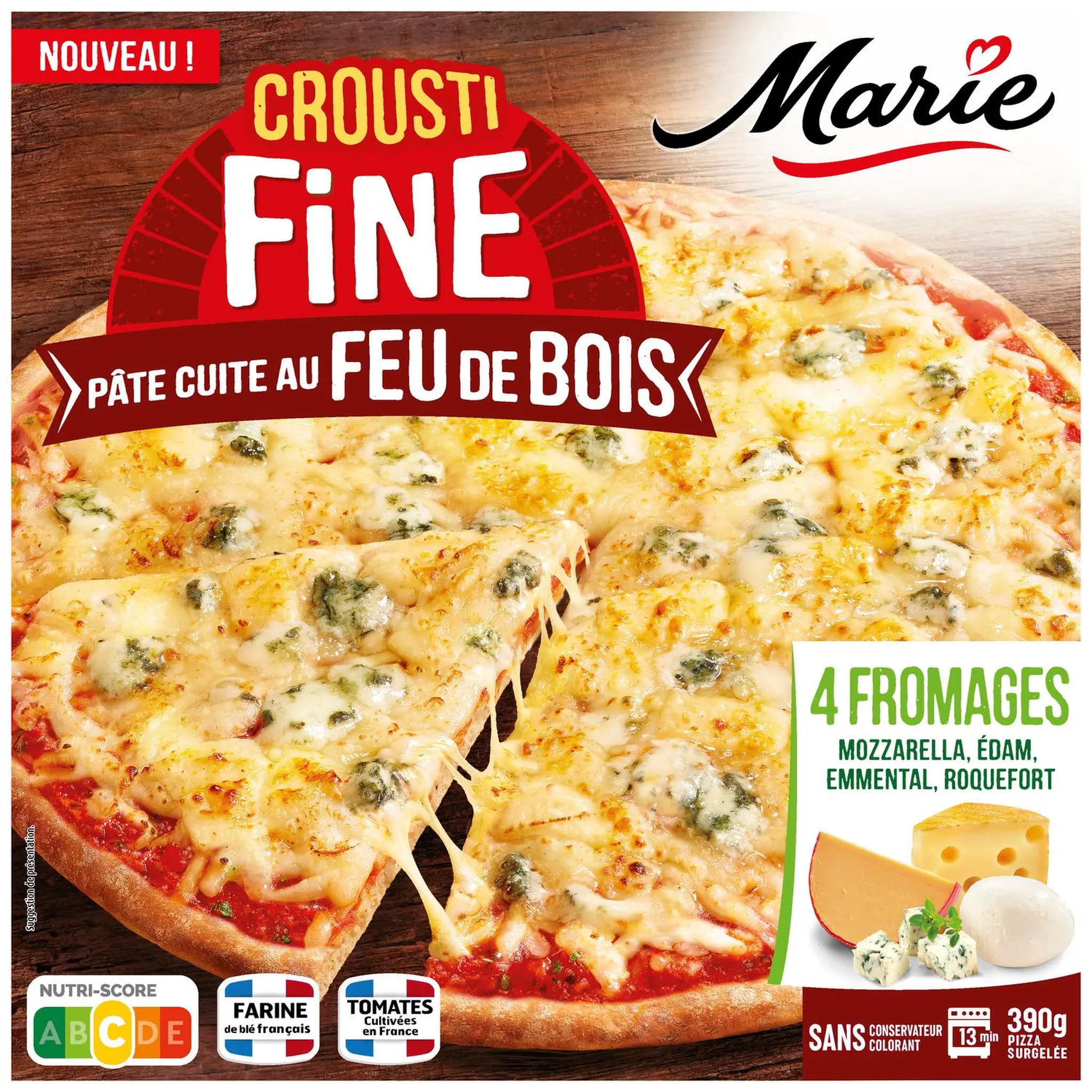 CROUSTIFINE Pizza feu de bois 4 fromages