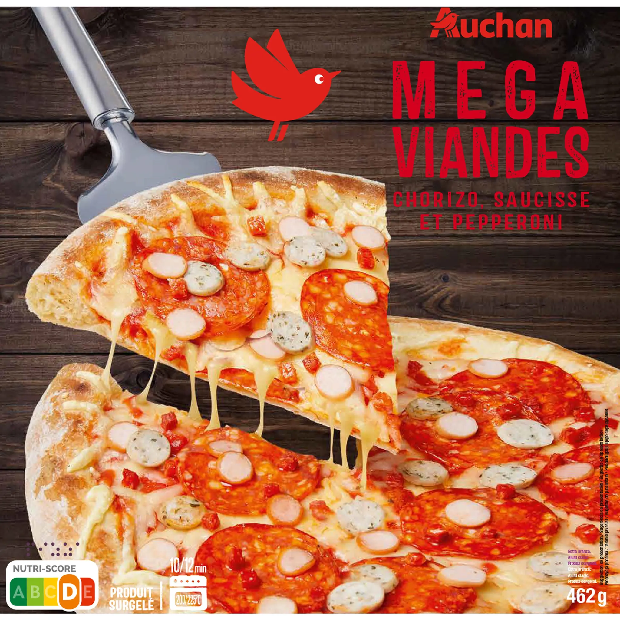AUCHAN Pizza méga viandes