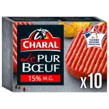 CHARAL Steaks hachés pur bœuf 15% mg