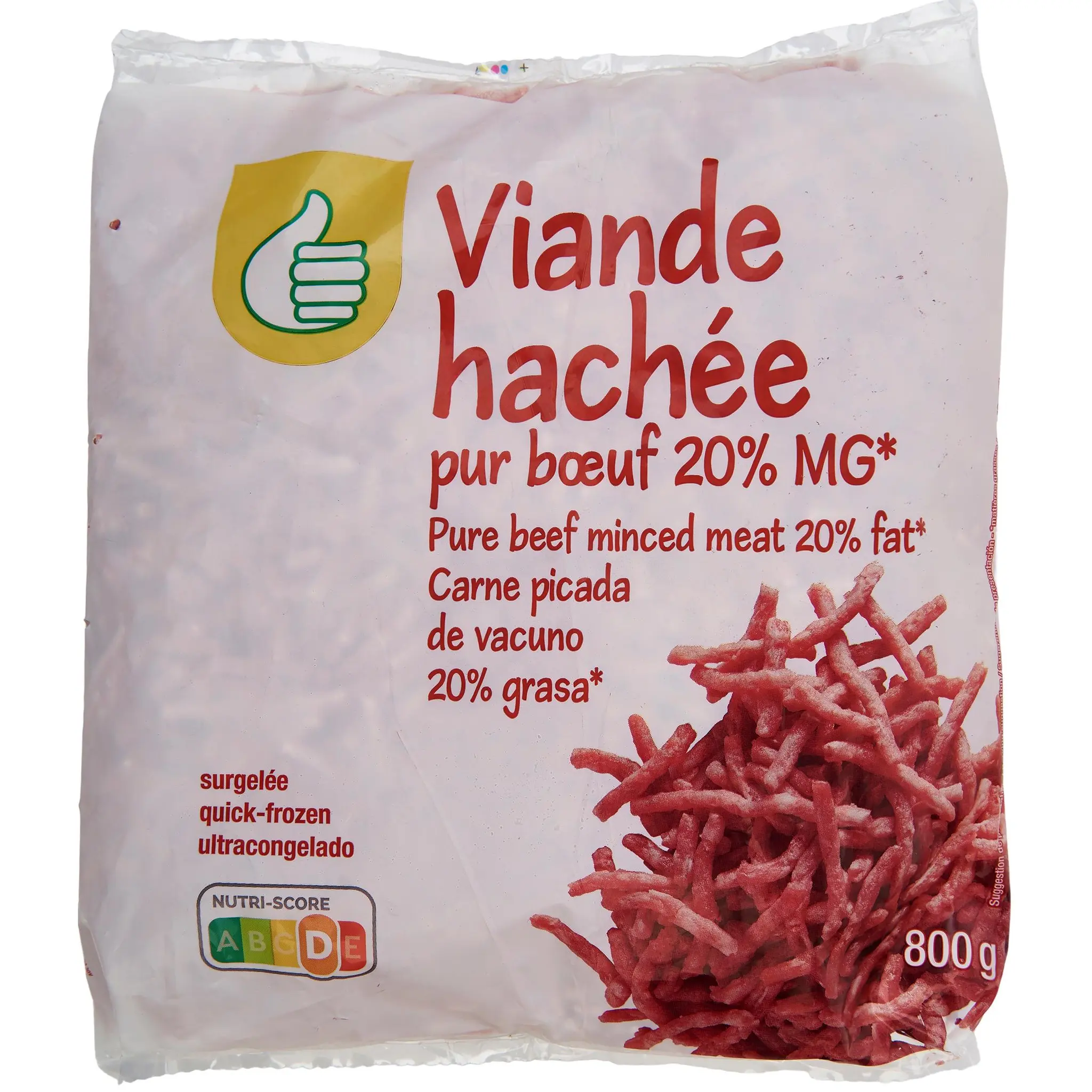 POUCE Viande hachée pur bœuf 20% mg