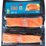 AUCHAN Pavés de saumon d'Atlantique sans peau et sans arêtes