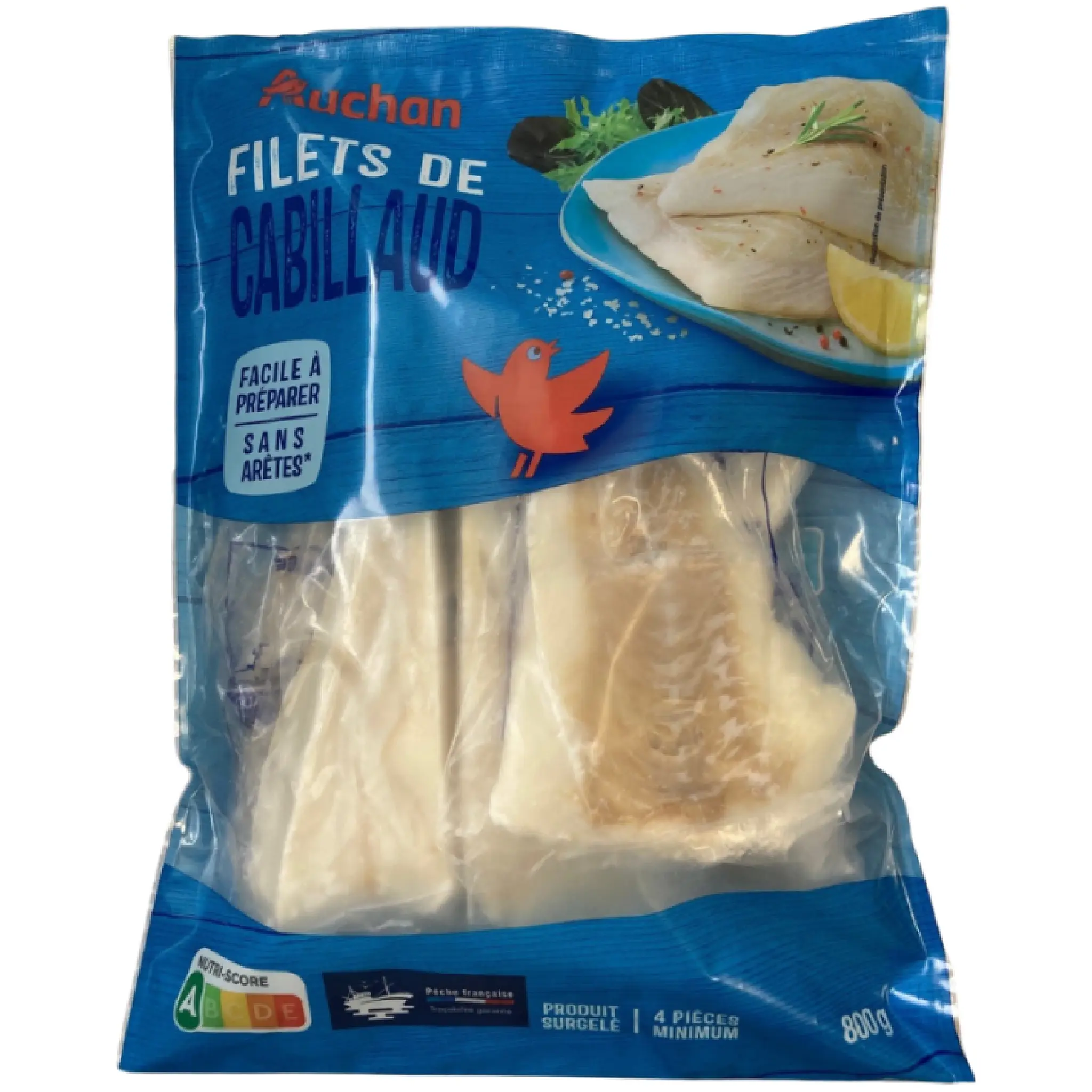 AUCHAN Filet de cabillaud