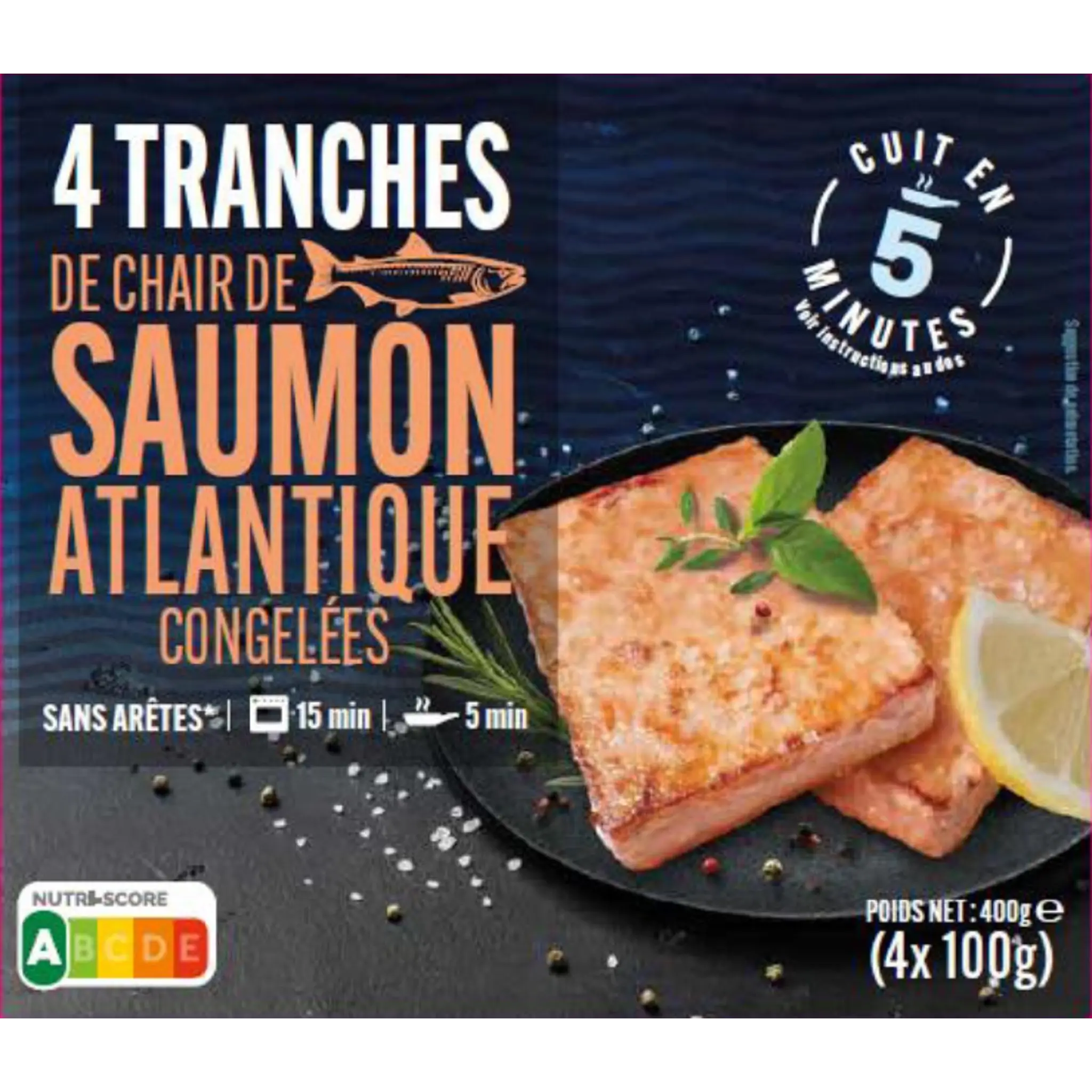 Tranches de chair de saumon Atlantique