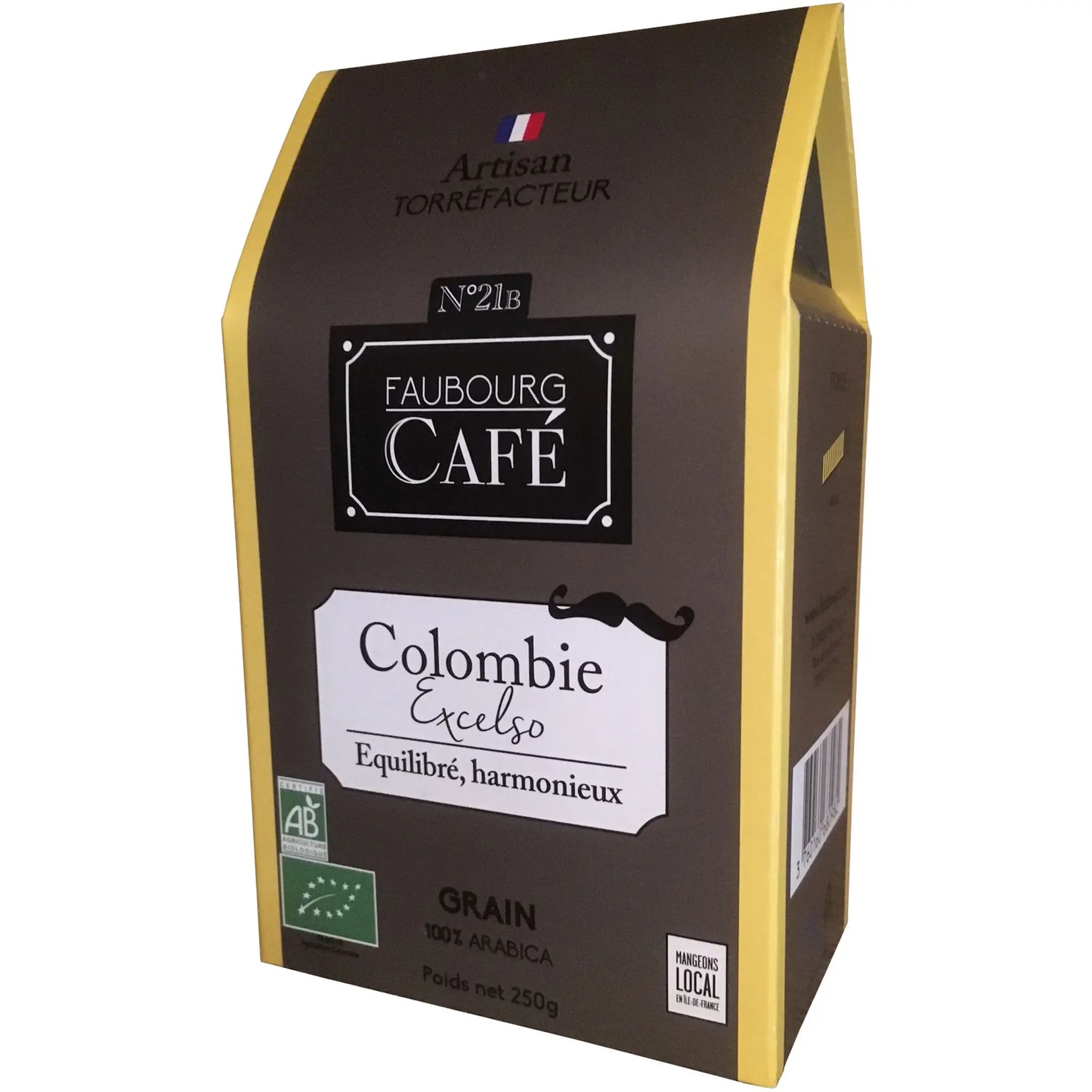 FAUBOURG CAFE Café en grains bio de Colombie excelso 100% arabica