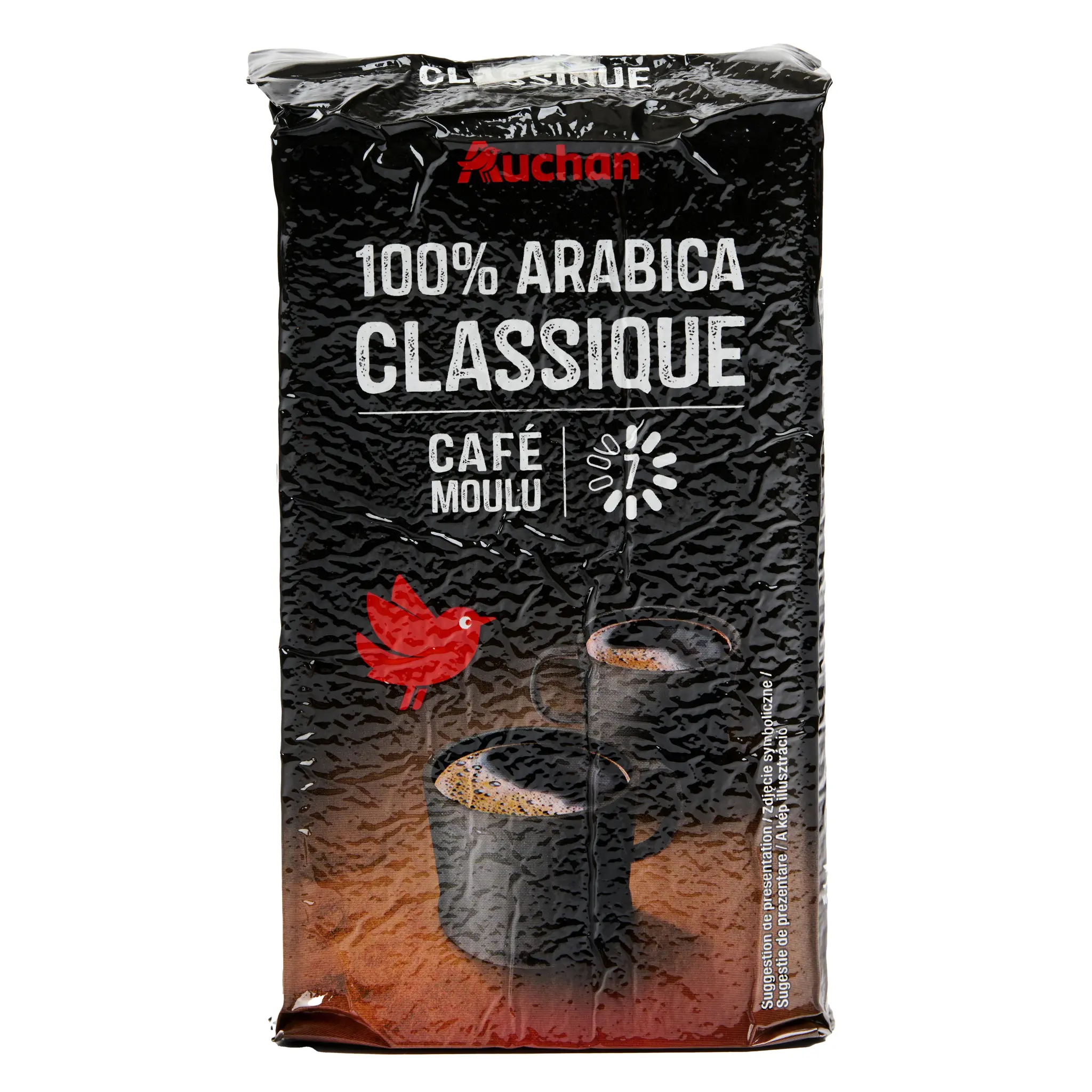 AUCHAN Café moulu 100% arabica classique intensité 7