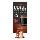 AUCHAN Capsules de café espresso classique intensité 8 compatibles Nespresso