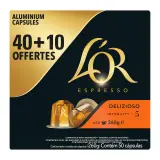 L'OR Espresso Capsules de café Delizioso intensité 5 compatibles Nespresso