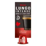 AUCHAN Capsules de café lungo intensité 8 compatibles Nespresso