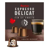 AUCHAN Capsules de café espresso délicat compatibles Nespresso