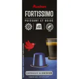 AUCHAN Capsules de café Fortissimo intensité 12 compatibles Nespresso